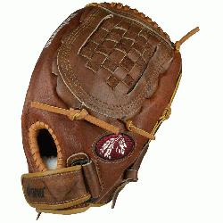 Softball glove for female fastpitch softball players. Buckaroo leather for game ready feel. Nok